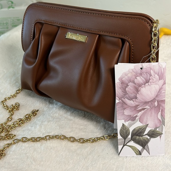 NWT Kensie dark cognac crossbody - Picture 5 of 6